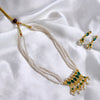 Green Pendant Tanmani With Pearls
