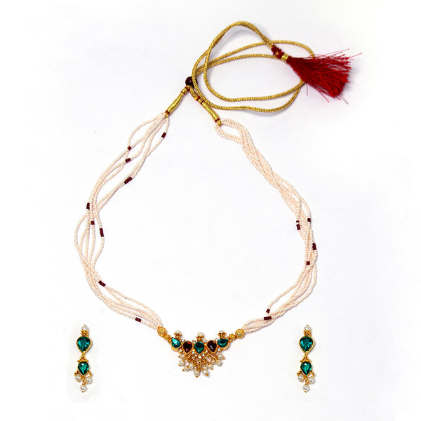 Multicolour Pendant Tanmani Set