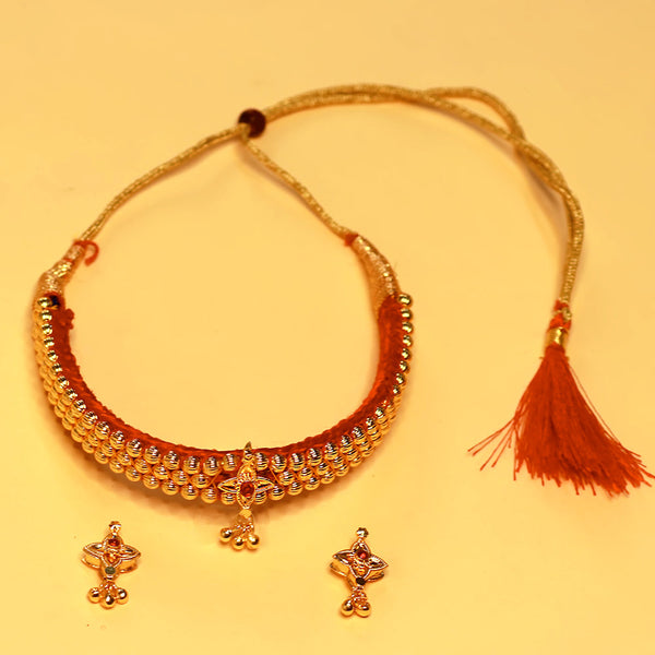 Maharashtrian Belpan Gadi Thushi Choker – Rich Belpan Necklace