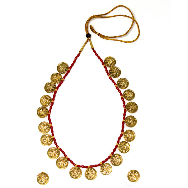 Maharashtrian Necklace with Powla Beads and Coins