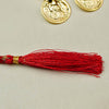 Long Red Gold Beaded Lakshmi Haar