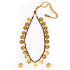 Mahalaxmi Coin Embedded Thushi Necklace With Red Dori