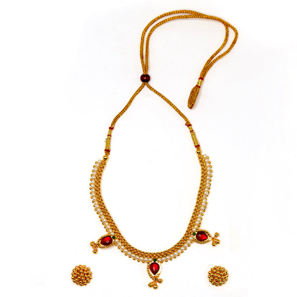 Regal Gold Strand Thushi Necklace