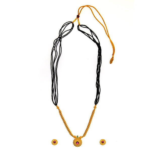 Classic Long Black Beads Mangalsutra