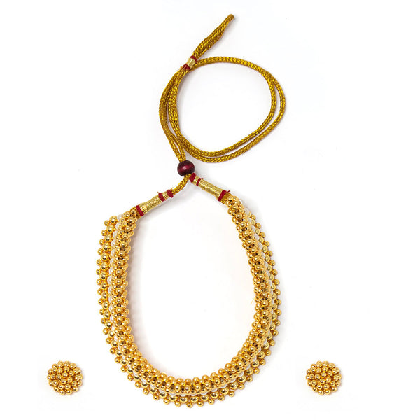 Maharashtrian Wedding Kolhapuri Thushi Choker Necklace