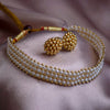 Shining Jewel Multistrand Traditional Pearl Choker Necklace