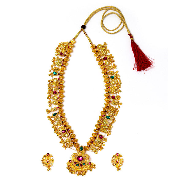 Kolhapuri Saaj Necklace with Traditional Motifs