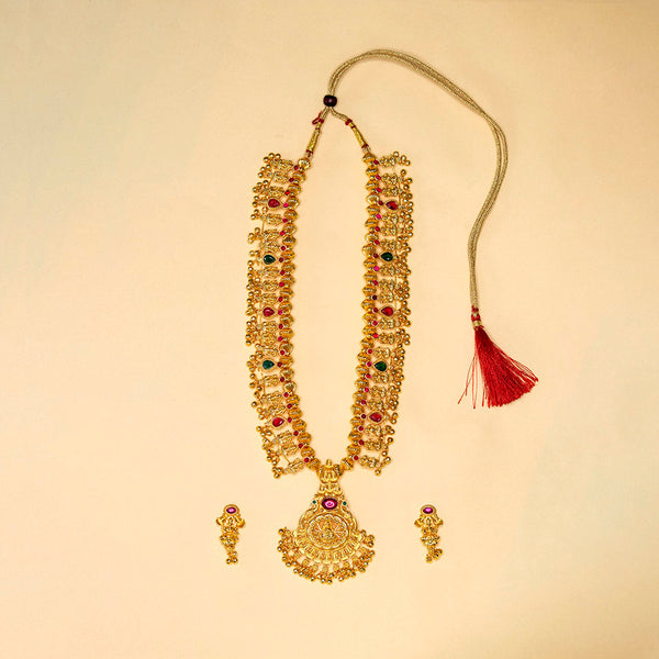 Artisanal Geru Plated Kolhapuri Saaj