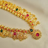 Kalapuri Kolhapuri Saaj with ruby and green stones necklace set