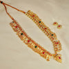 Kalapuri peacock design Kolhapuri Saaj necklace with ruby stones