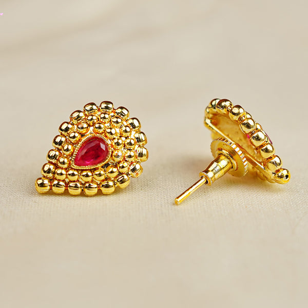 Kalapuri peacock design Kolhapuri Saaj necklace with ruby stones