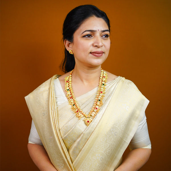 Heritage Peacock Design Kolhapuri Saaj Necklace