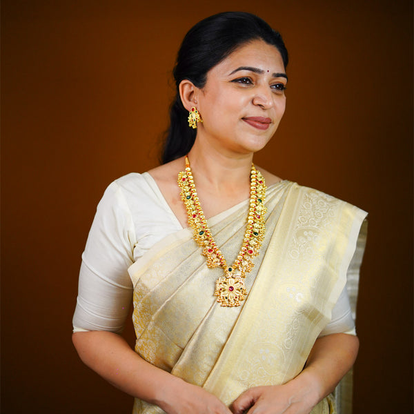 Antique Temple Pattern Kolhapuri Saaj Set