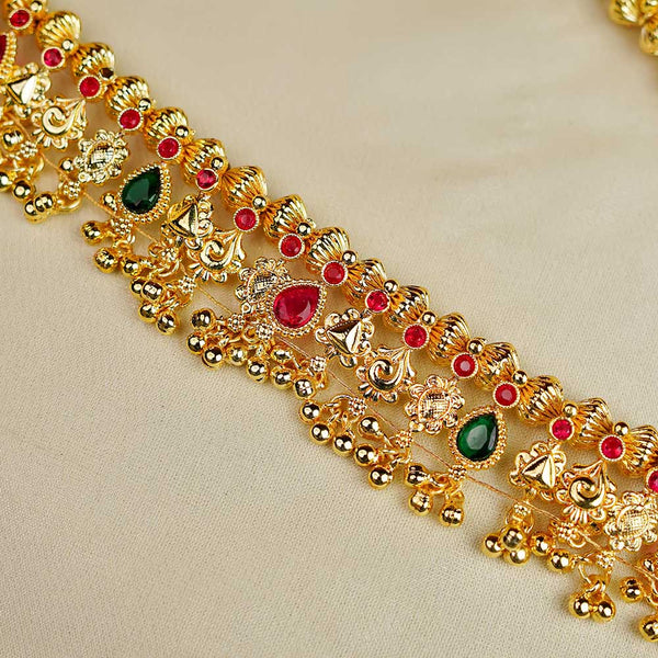 Kalapuri ruby emerald Kolhapuri Saaj necklace set