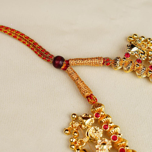 Classic Ruby Emerald Kolhapuri Saaj Necklace