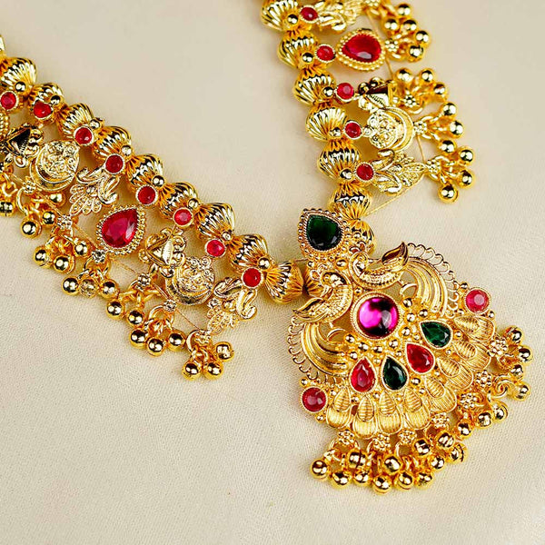Kalapuri bridal peacock ruby Kolhapuri Saaj set