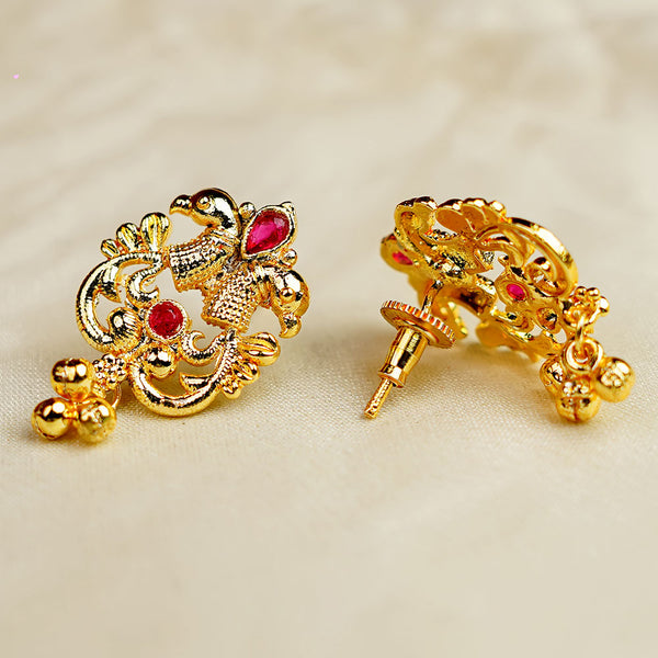 Kalapuri designer Kolhapuri Saaj gold plated necklace set