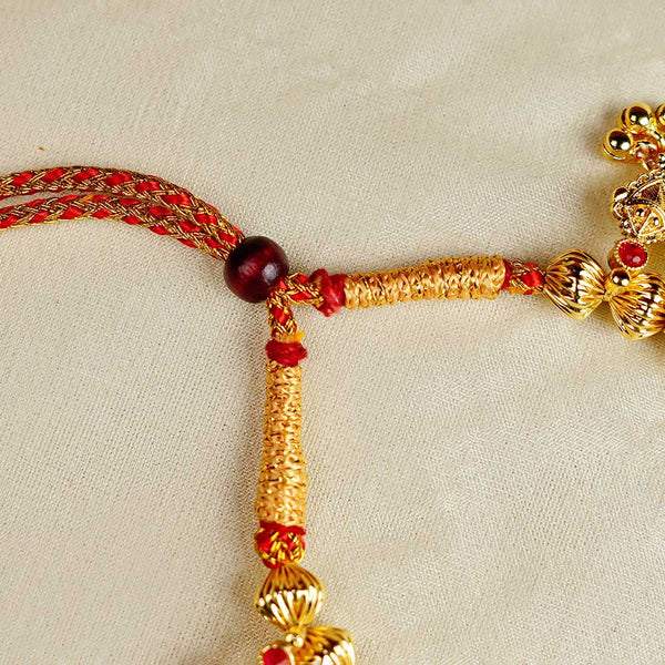 Temple Inspired Ruby Green Kolhapuri Saaj