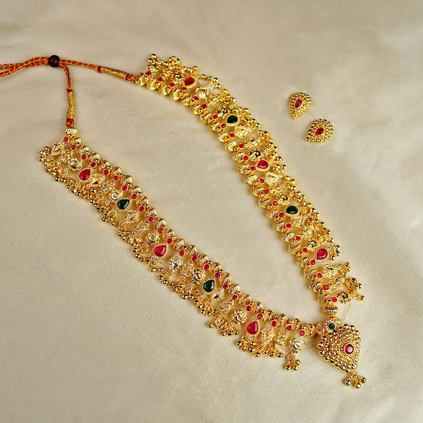 Kalapuri elegant traditional Kolhapuri Saaj necklace set