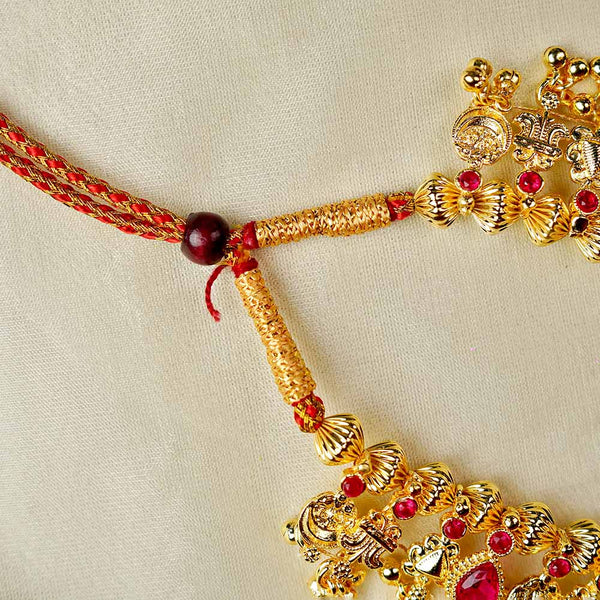 Kalapuri grand bridal Kolhapuri Saaj necklace with earrings