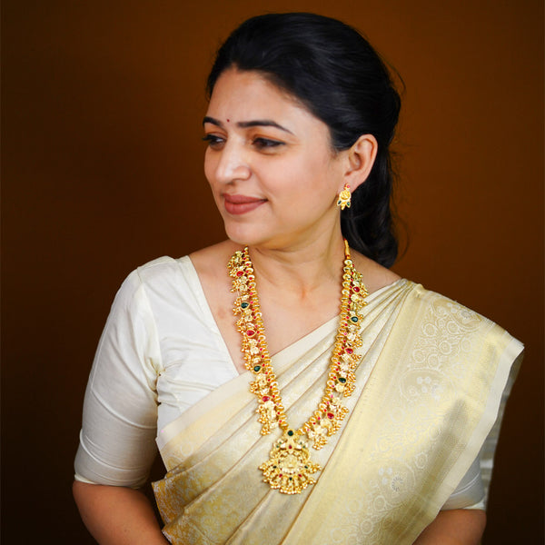 Grand Bridal Kolhapuri Saaj Necklace Set