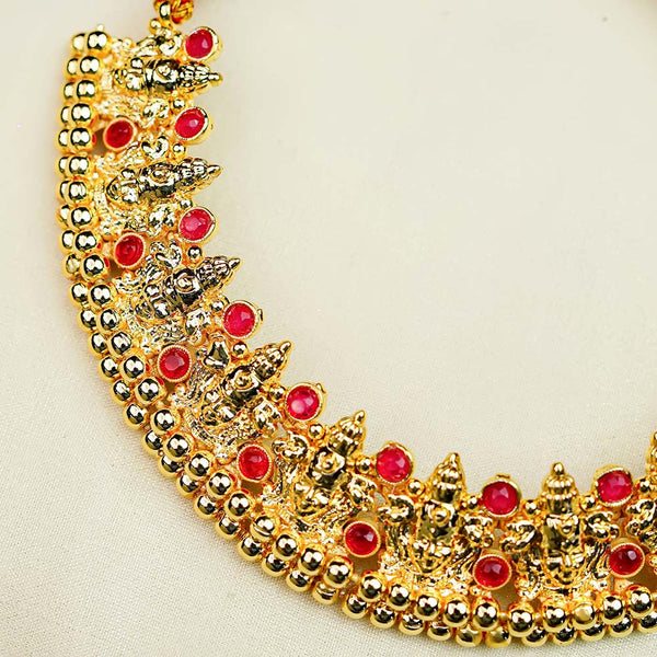 Kalapuri traditional Laxmi Vajra Tik necklace with earrings