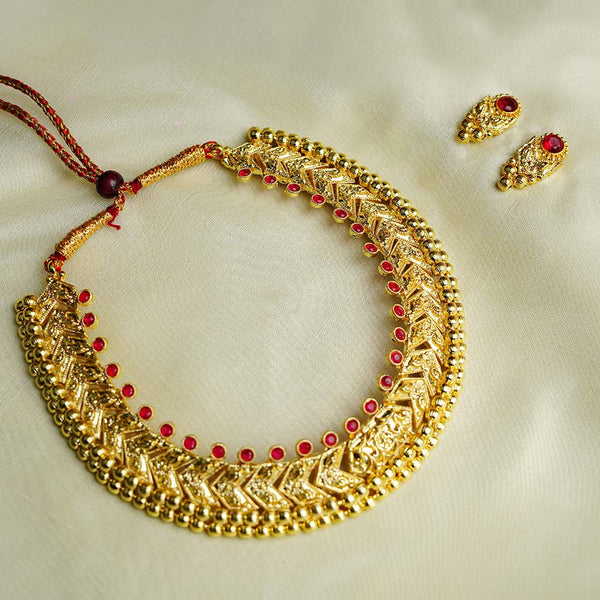 Kalapuri antique patti Vajra Tik necklace