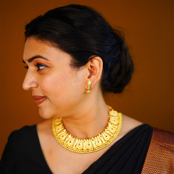 Designer Hexa Vajra Tik Necklace Set