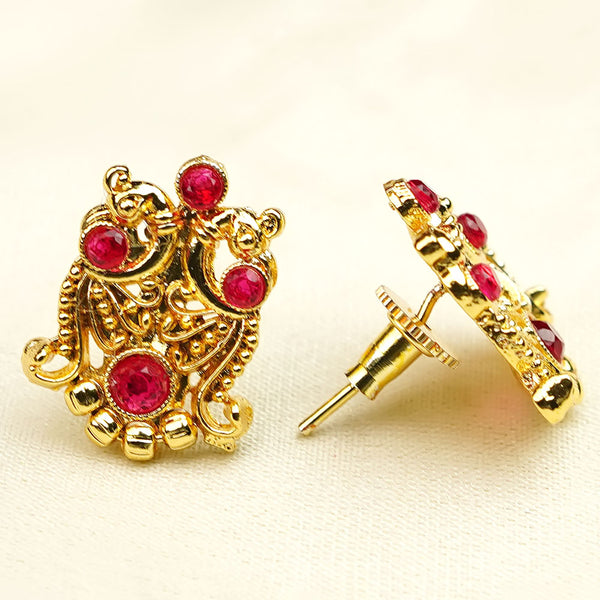 Kalapuri elegant peacock Vajra Tik necklace set