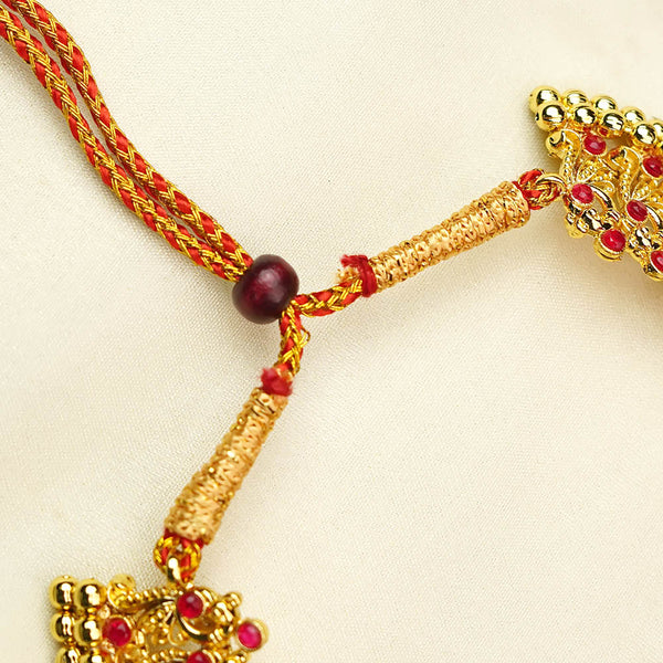 Elegant Peacock Vajra Tik Necklace Set