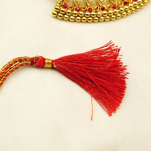 Elegant Peacock Vajra Tik Necklace Set