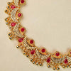 Kalapuri traditional red stone Chandra Haar necklace