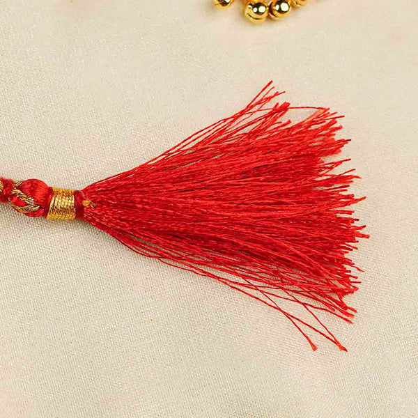 Traditional Red Stone Chandra Haar Necklace