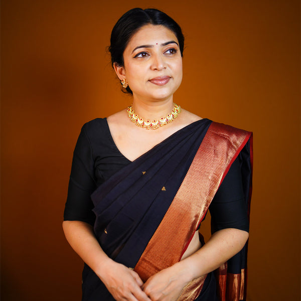 Traditional Red Stone Chandra Haar Necklace