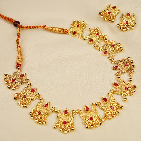 Kalapuri royal Maharashtrian Chandra Haar necklace set