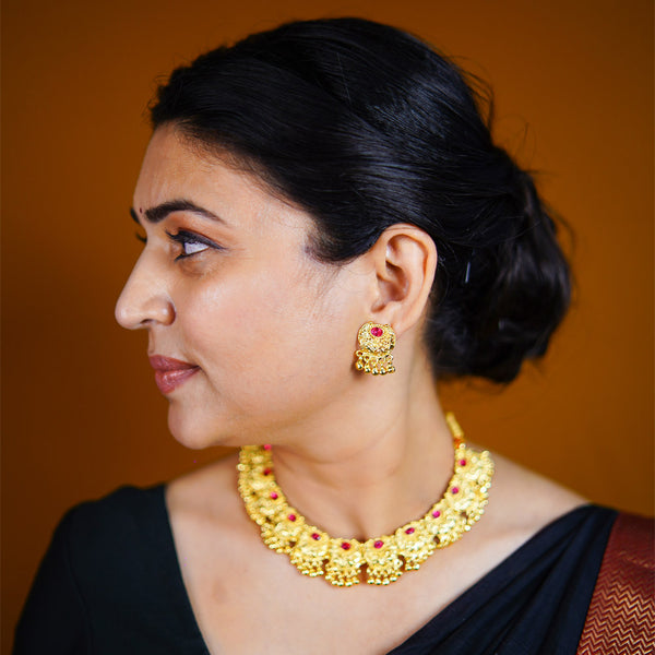 Designer Chandra Haar Necklace for Festive Wear