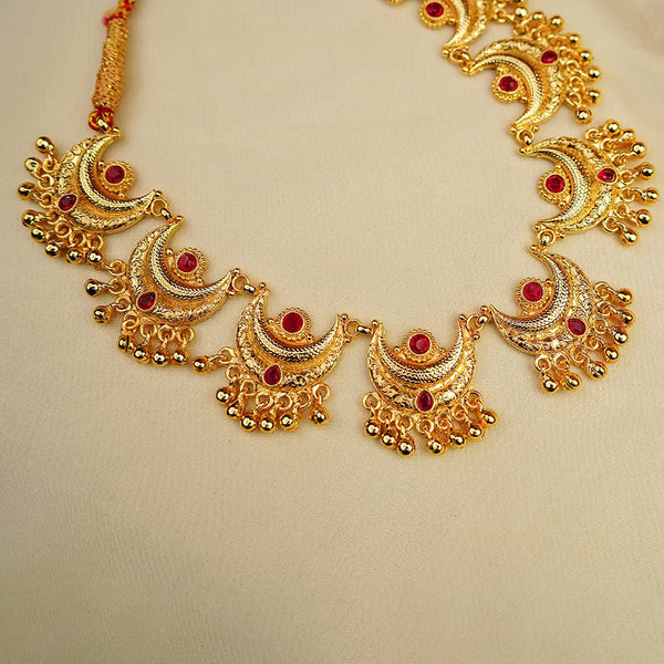Kalapuri elegant crescent motif Chandra Haar necklace