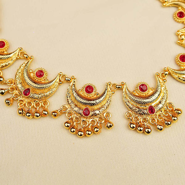 Kalapuri elegant crescent motif Chandra Haar necklace