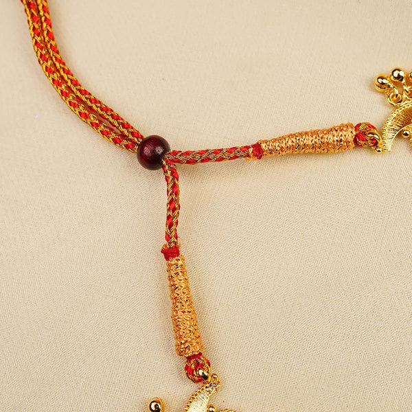 Kalapuri heritage golden Chandra Haar necklace set