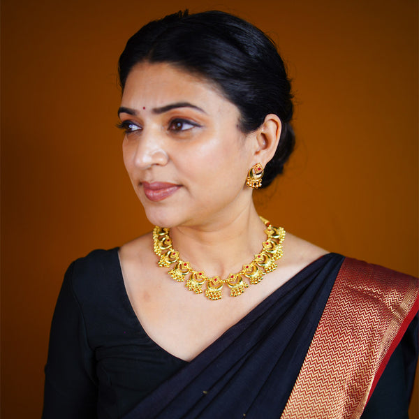 Classic Maharashtrian Chandra Haar Necklace Set