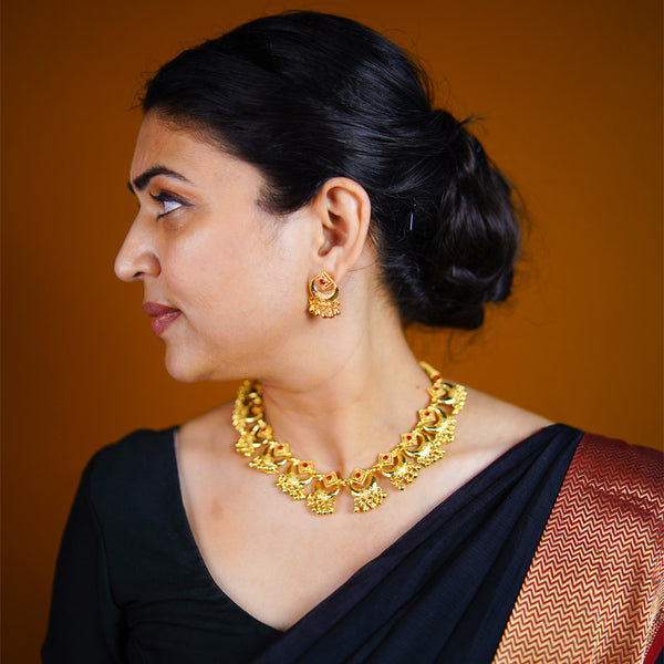 Classic Maharashtrian Chandra Haar Necklace Set