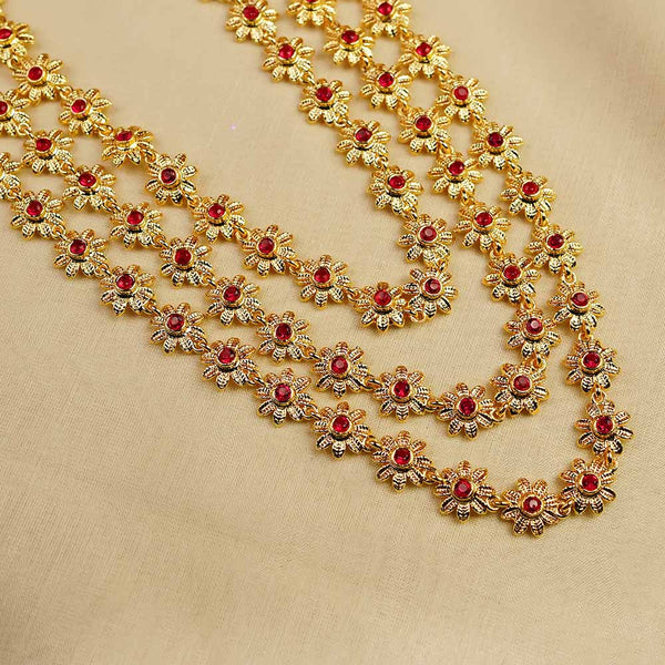 Kalapuri royal three line Bakuli Haar necklace