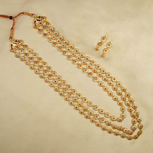 Kalapuri new three line Bakuli Haar necklace