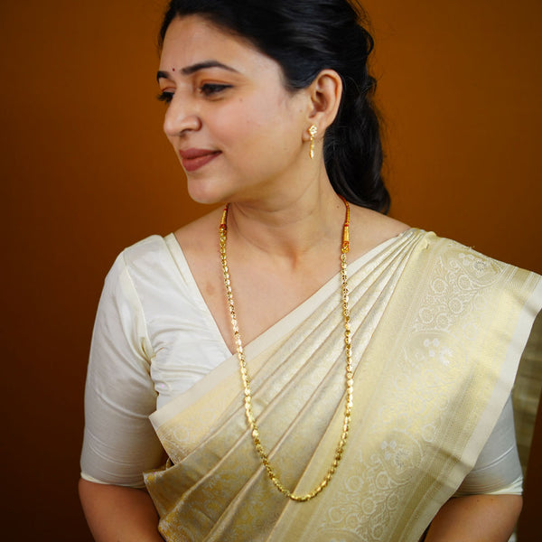 Elegant One Line Pohe Haar Necklace