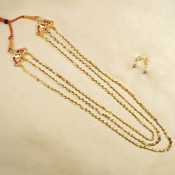 Kalapuri royal three line Pohe Haar necklace