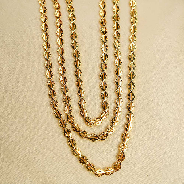 Kalapuri royal three line Pohe Haar necklace