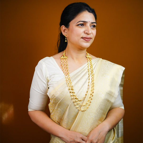 Royal Three Line Gahu Maal Necklace