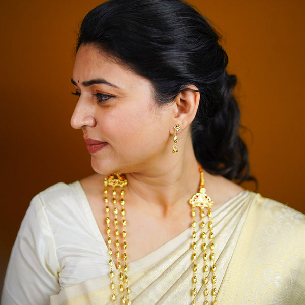 Royal Three Line Gahu Maal Necklace