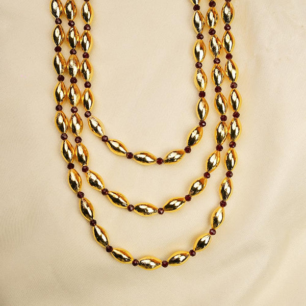 Kalapuri royal three line Bor Maal necklace