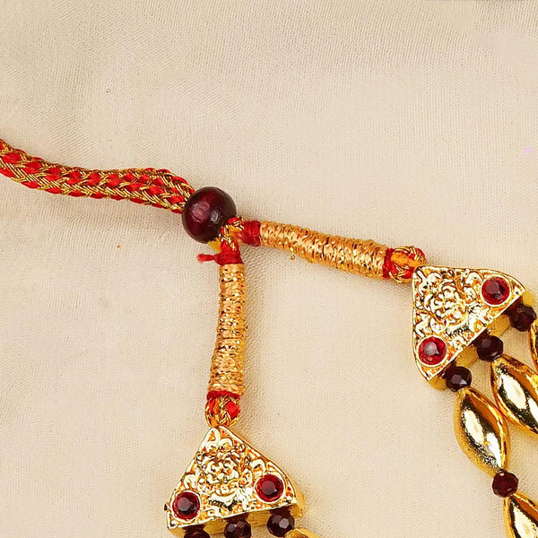 Royal Three Line Bor Maal Necklace